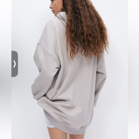 Divided Tan Hooded Cotton Dress - Picture 5 of 13